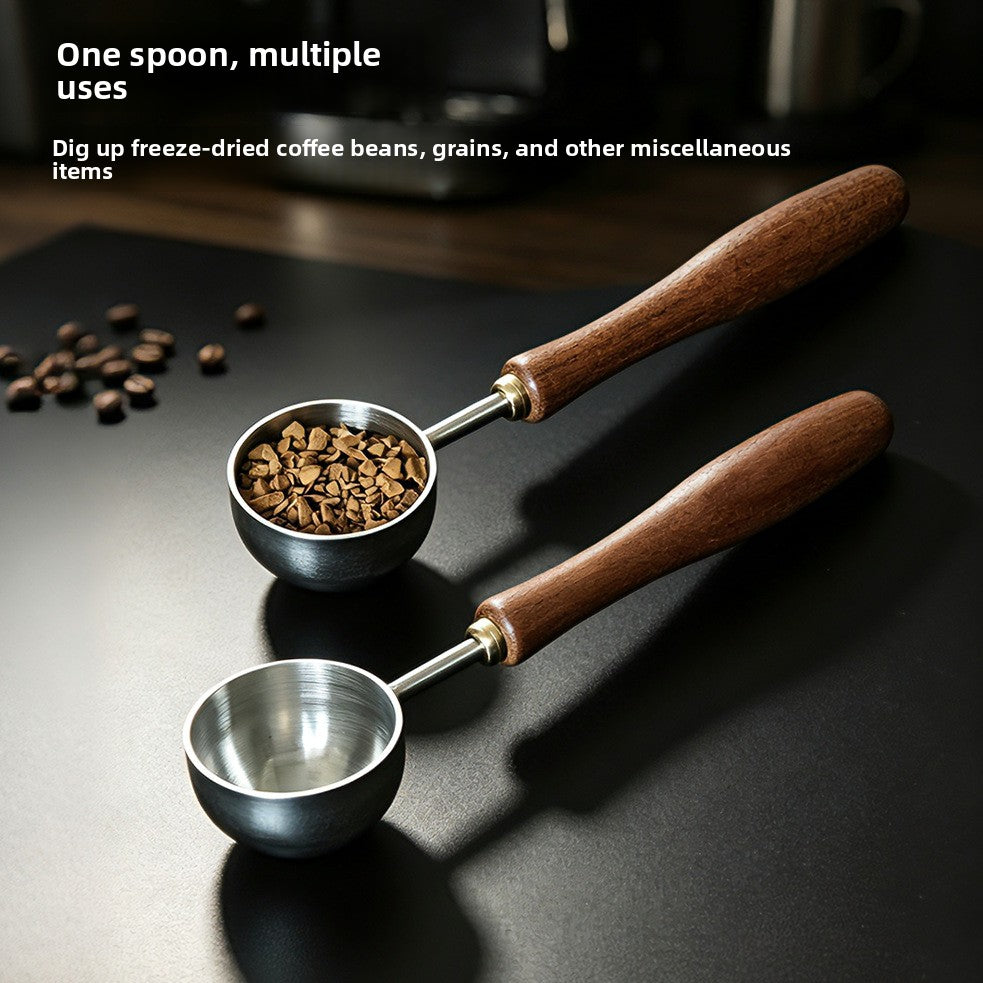 Stainless Steel Wood Handle Coffee Measuring Spoon