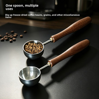Stainless Steel Wood Handle Coffee Measuring Spoon