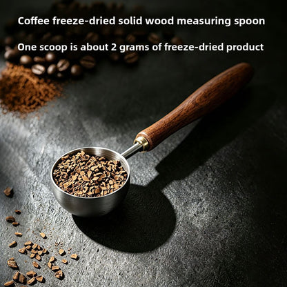 Stainless Steel Wood Handle Coffee Measuring Spoon