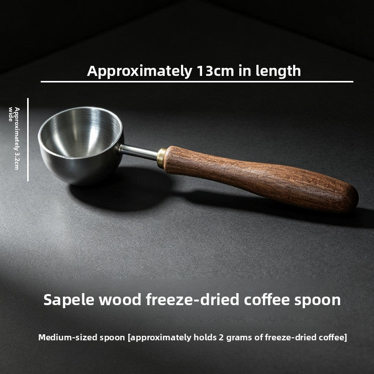 Stainless Steel Wood Handle Coffee Measuring Spoon