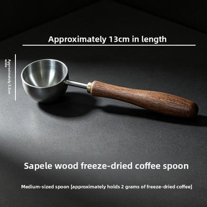 Stainless Steel Wood Handle Coffee Measuring Spoon