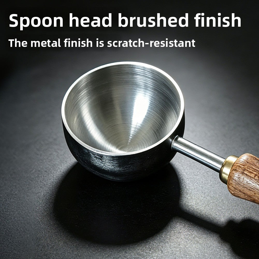 Stainless Steel Wood Handle Coffee Measuring Spoon